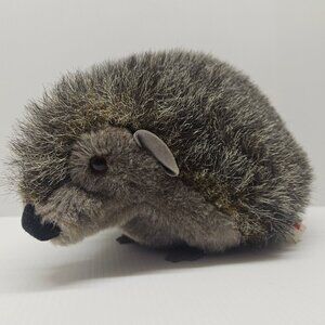 Douglas Cuddle Toys Gray Hedgehog Plush Realistic Stuffed Plush Toy USA Vintage